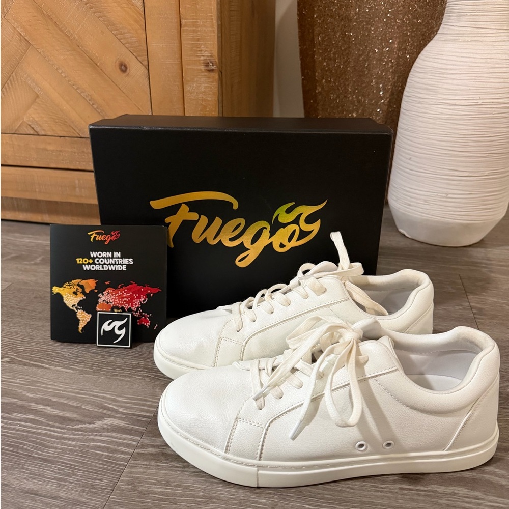 Fuego White Dance Shoes - Men’s 8.5 / Women’s 9.5